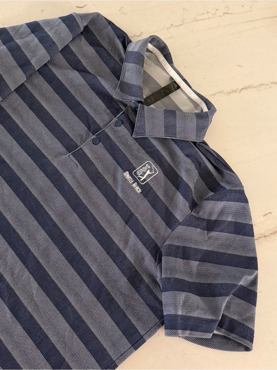 adidas Other - Adidas TPC Myrtle Beach Shirt Striped Golf Polo Men's Large Blue Gray
